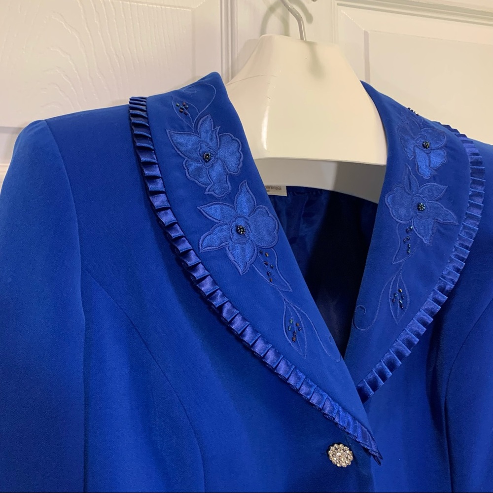 J. Lauren International Vintage Blue Jacket Size 14 - Picture 2 of 8